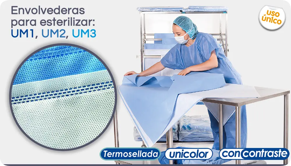 Envolvedera para esterilización SMS de Union Medical