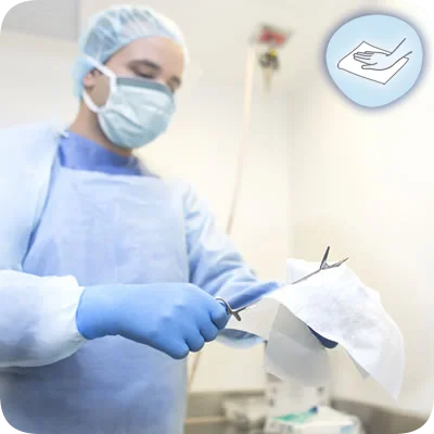 Paños clínicos de limpieza y secado Portafolio de soluciones Union Medical - UM